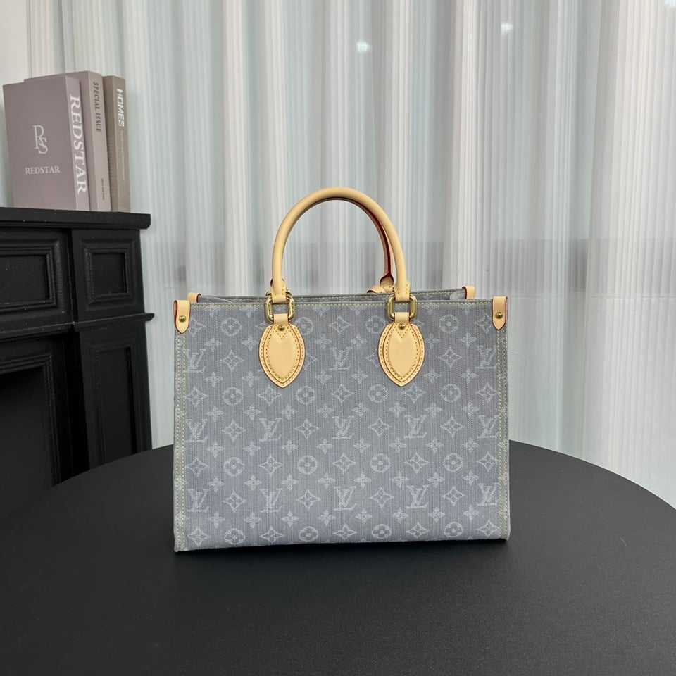 Louis Vuitton OnTheGo MM Bag Washed Grey M13189 32cm/ 12.6in view 7