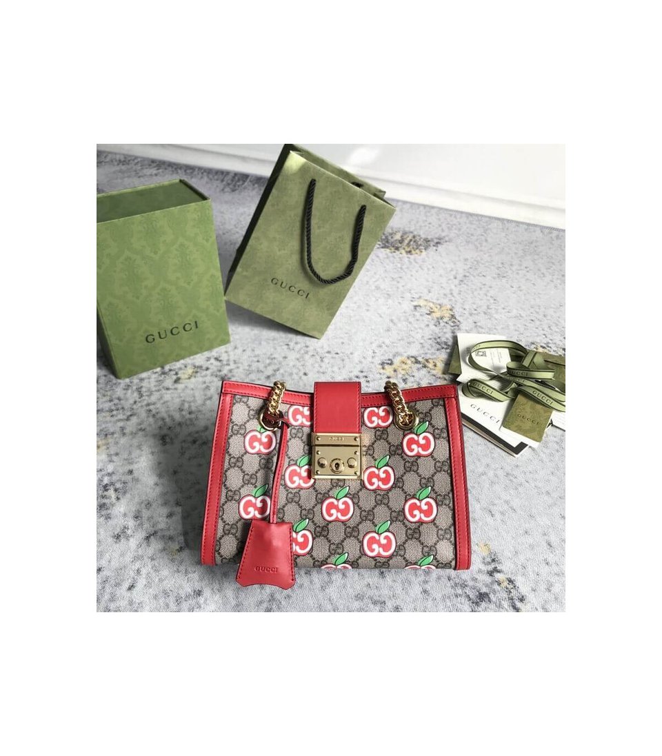 Gucci GG Apple Print Small Shoulder Bag view 5