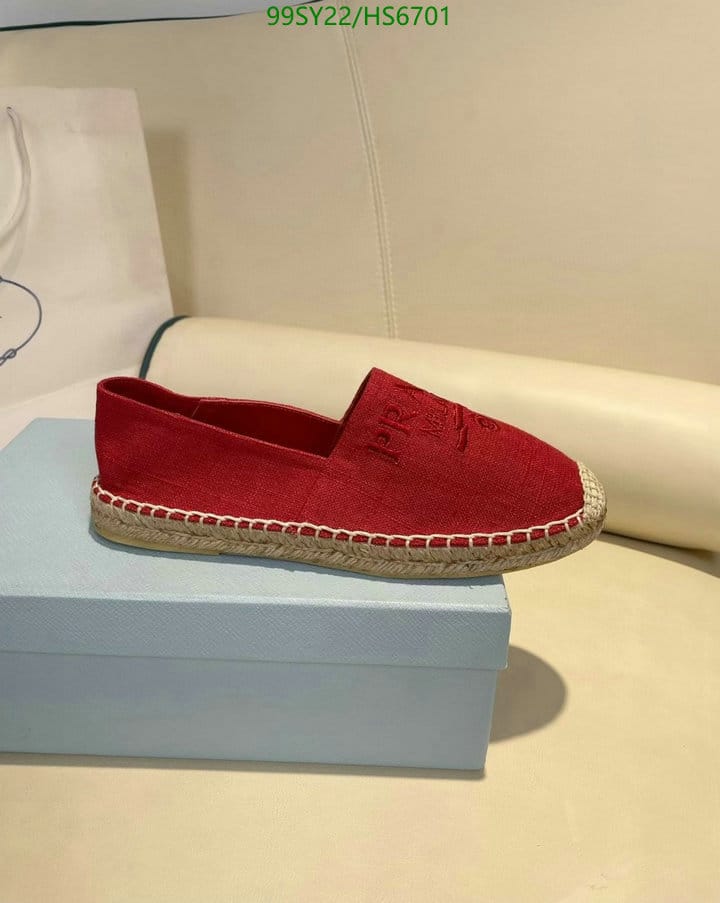 Prada Linen Espadrilles Red view 7