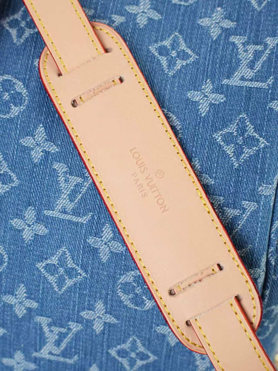 Louis Vuitton Keepall 45 Bag Blue Denim Fabric M27943 view 8