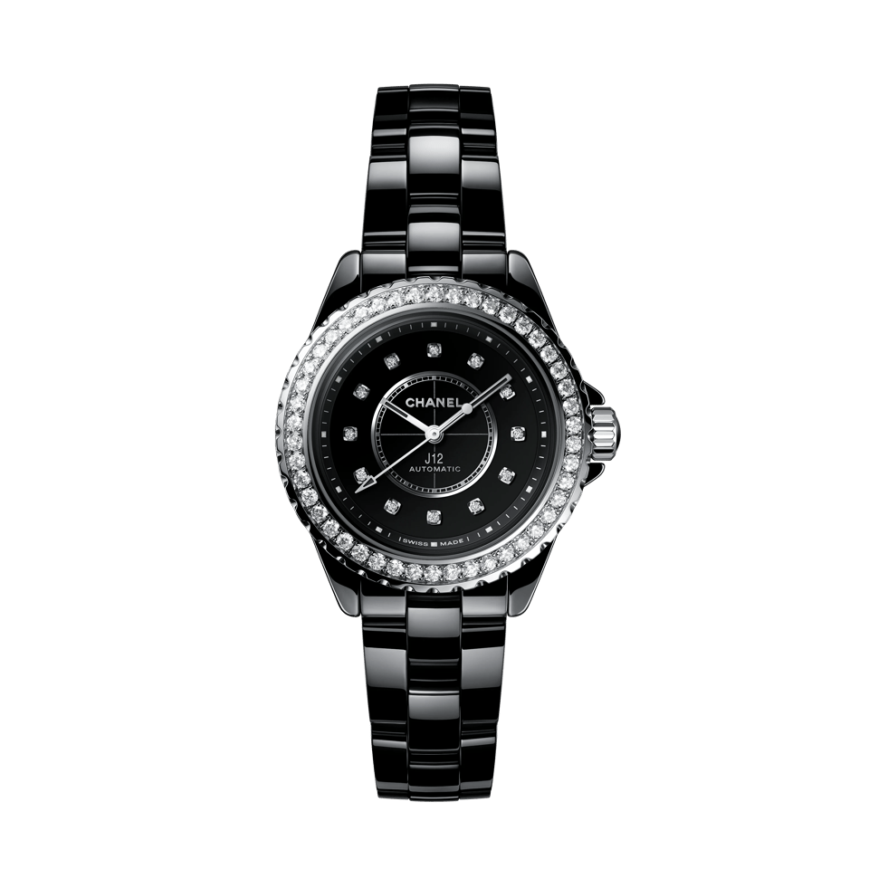 [Super Clone] Chanel J12 Watch Diamond Bezel Calibre 12.2 – 33mm Black Dial view 2
