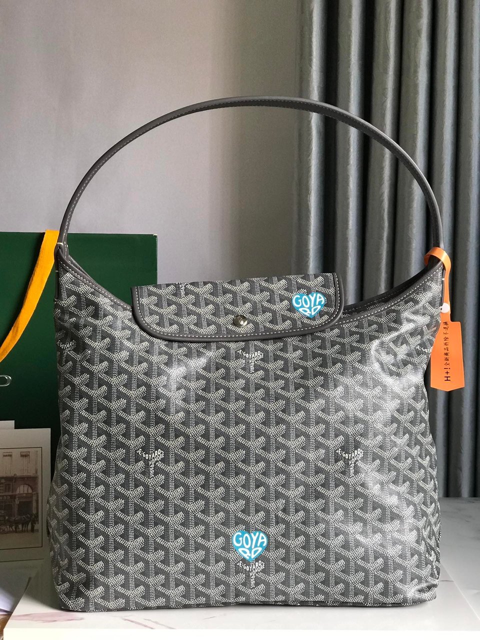 Goyard Hobo Boheme 42Cm Grey Canvas view 10