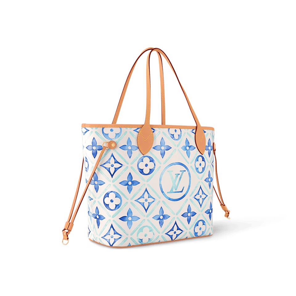 Louis Vuitton LV Digital Exclusive Neverfull MM Tote Bag Lagoon Blue 31cm M11263 view 3