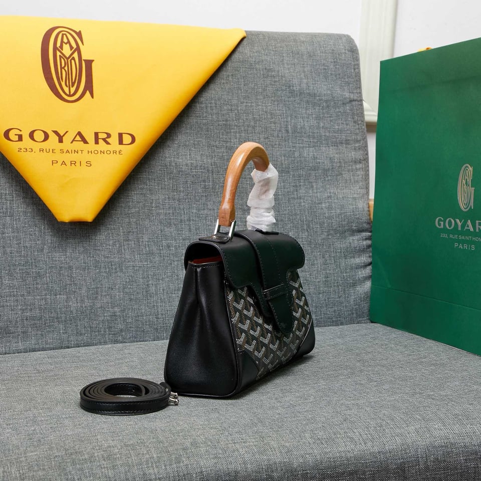Goyard Saigon Souple Mini Bag Black Canvas 20cm view 5