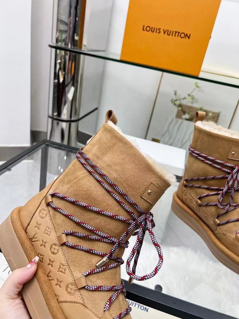 Louis Vuitton Aspen Platform Ankle Boot Beige 1Ac767 view 4