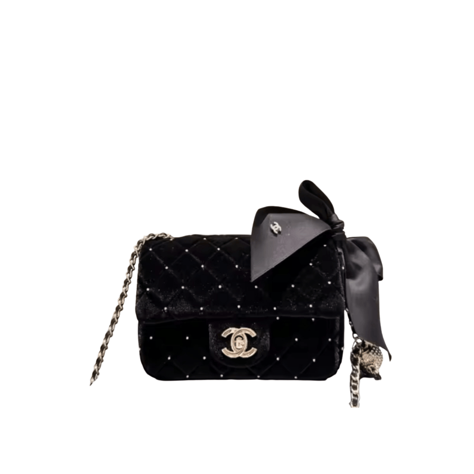 Chanel Mini Pearl Super Black Bag 17cm/6in view 2