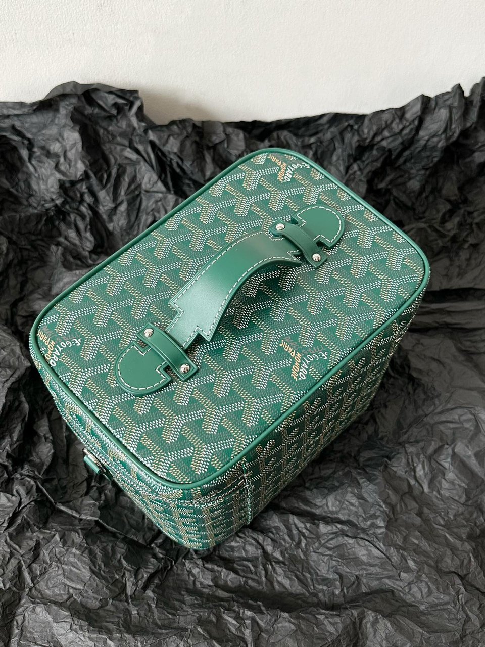 Goyard Goya Makeup Box Bag 20Cm Green Canvas view 7