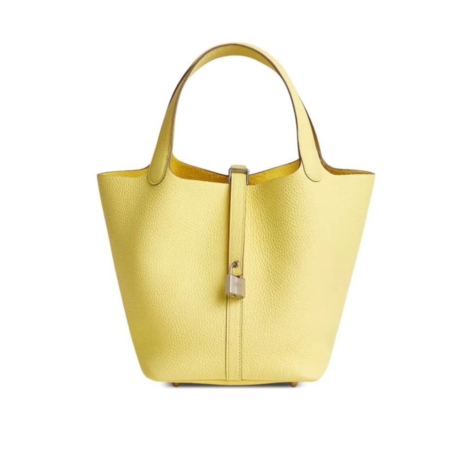 Hermes Picotin Lock Bag In Taurillon Clemence Limoncello 22Cm view 2
