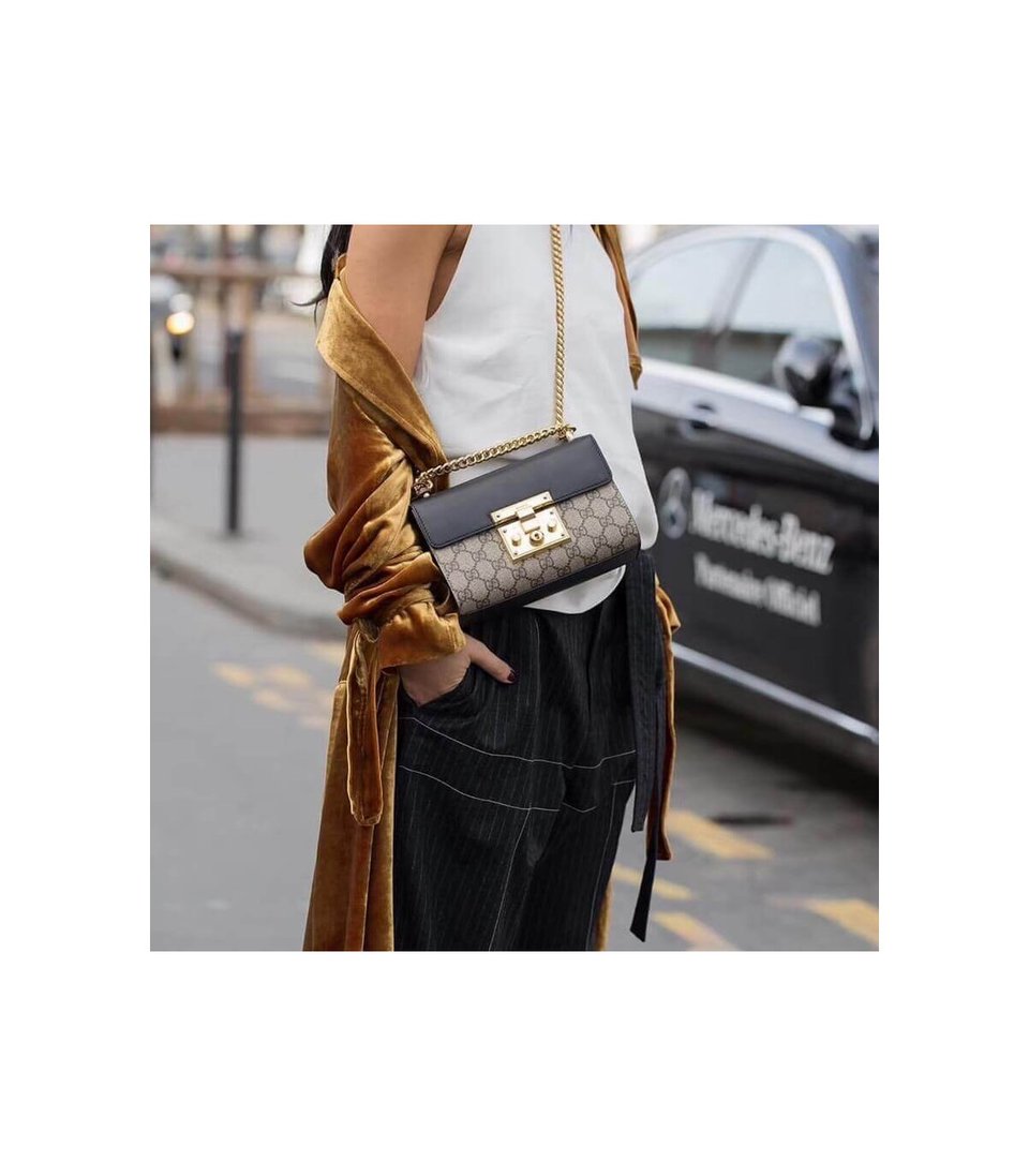 Gucci Padlock Small GG Shoulder Bag Black view 9