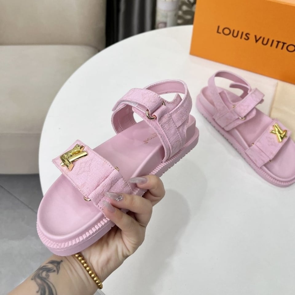 Louis Vuitton Lv Sunset Flat Comfort Sandal Rose 1Adidb view 5