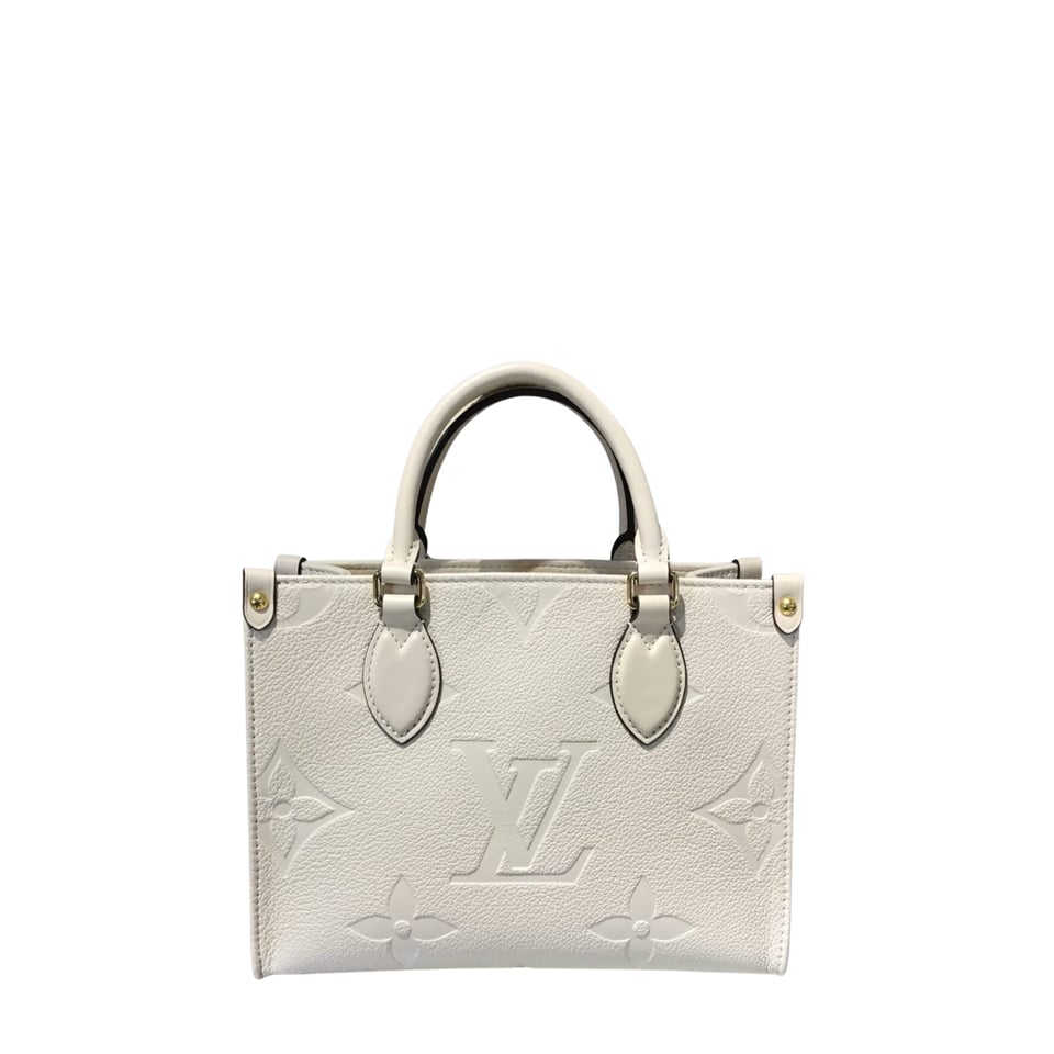 Louis Vuitton On The Go MM Monogram Medium Tote Bag White 35cm