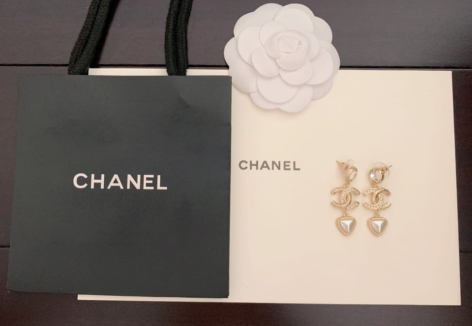 Chanel Cc Gold Earrings view 5