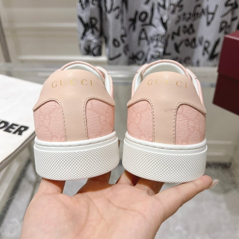 Gucci Ace Sneaker With Web Pink 812026 Fad2A 8741 view 7