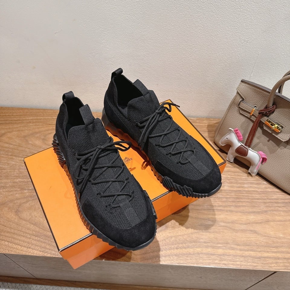 Hermès Day Sneaker Black- Shoes for Men view 9
