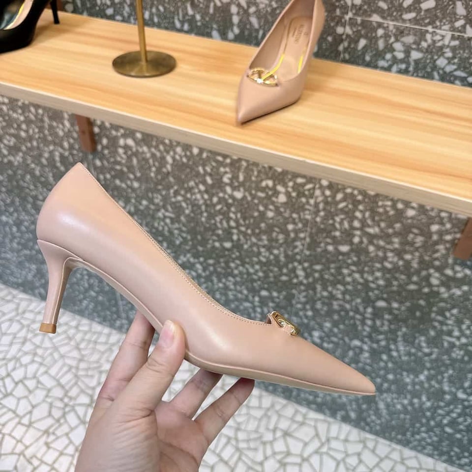 Valentino Garavani Vlogo Patent Leather Slingback Pump Pink view 6