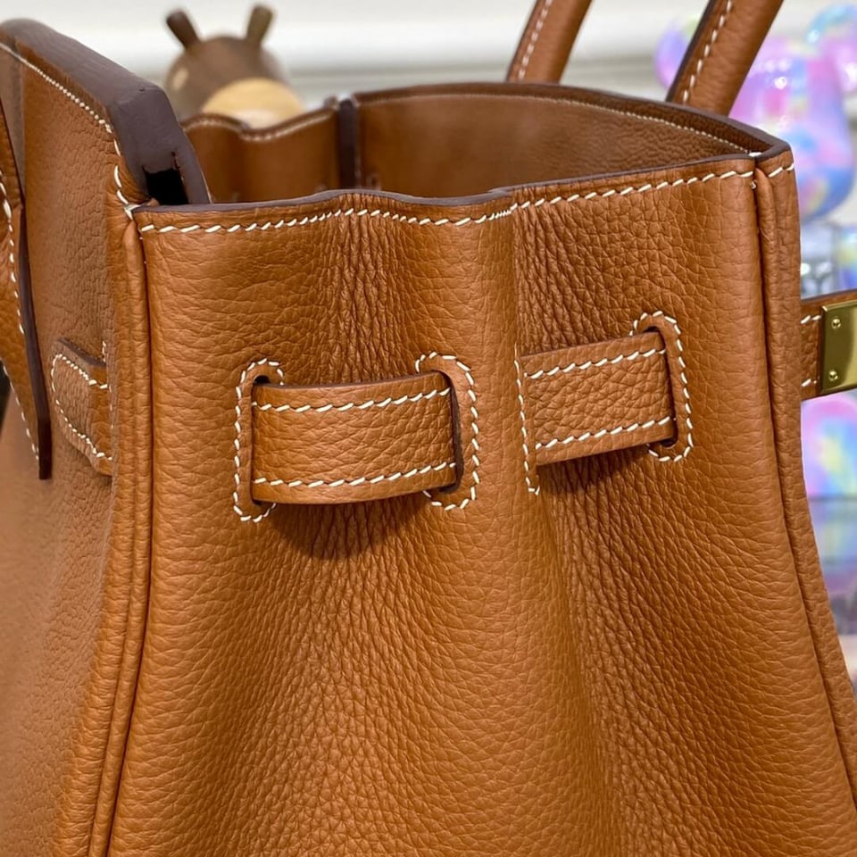 Hermes Birkin 30 Bag Brown Gold Hardware Togo Leather view 10