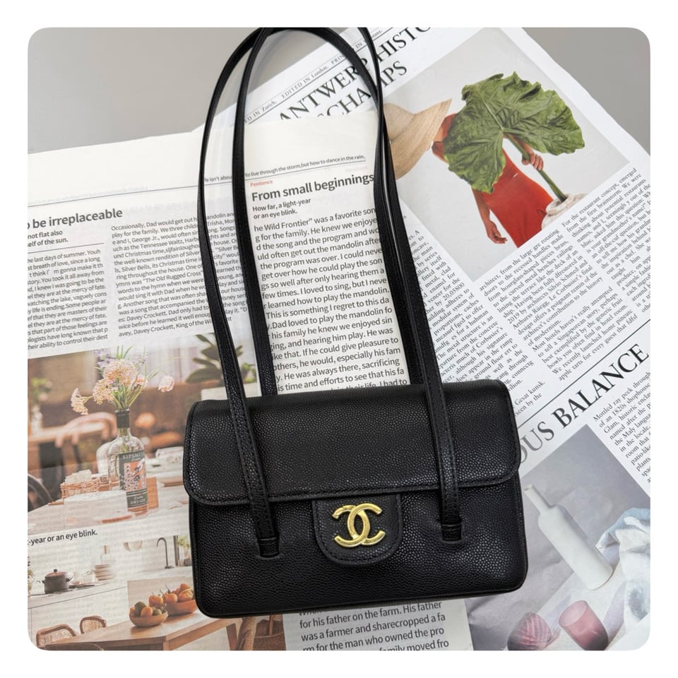 Chanel Clutch Black Bag 17cm/6.7in view 2