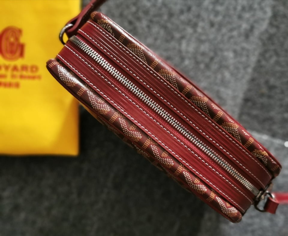 Goyard Cap-Vert Pm Bag 23X8X14Cm Burgundy Canvas view 6