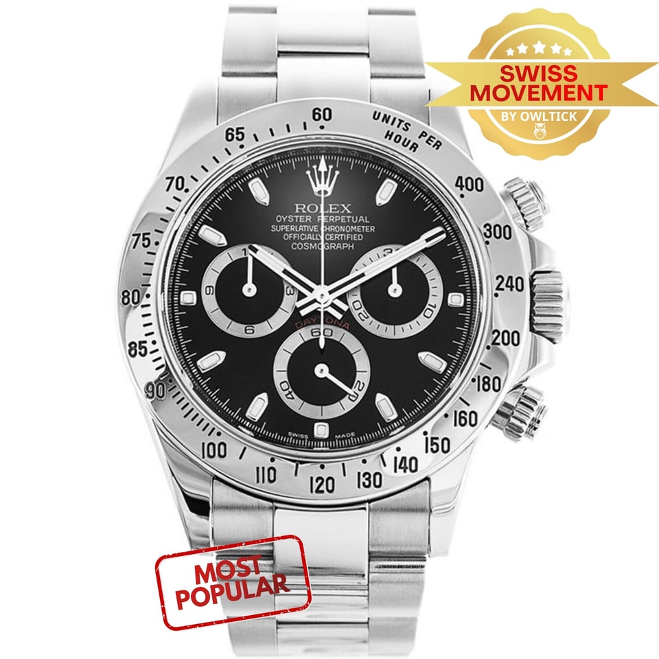 [Superclone] Rolex Daytona 40 mm Black Dial Oyster 116520