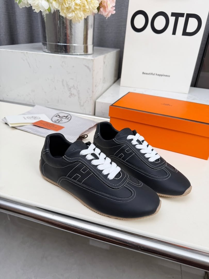 Hermes Master Sneakers Noir Color Calfskin H261009Z view 8