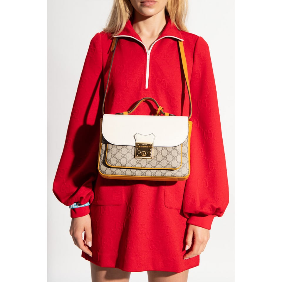 Gucci Padlock Small Shoulder Bag White view 3