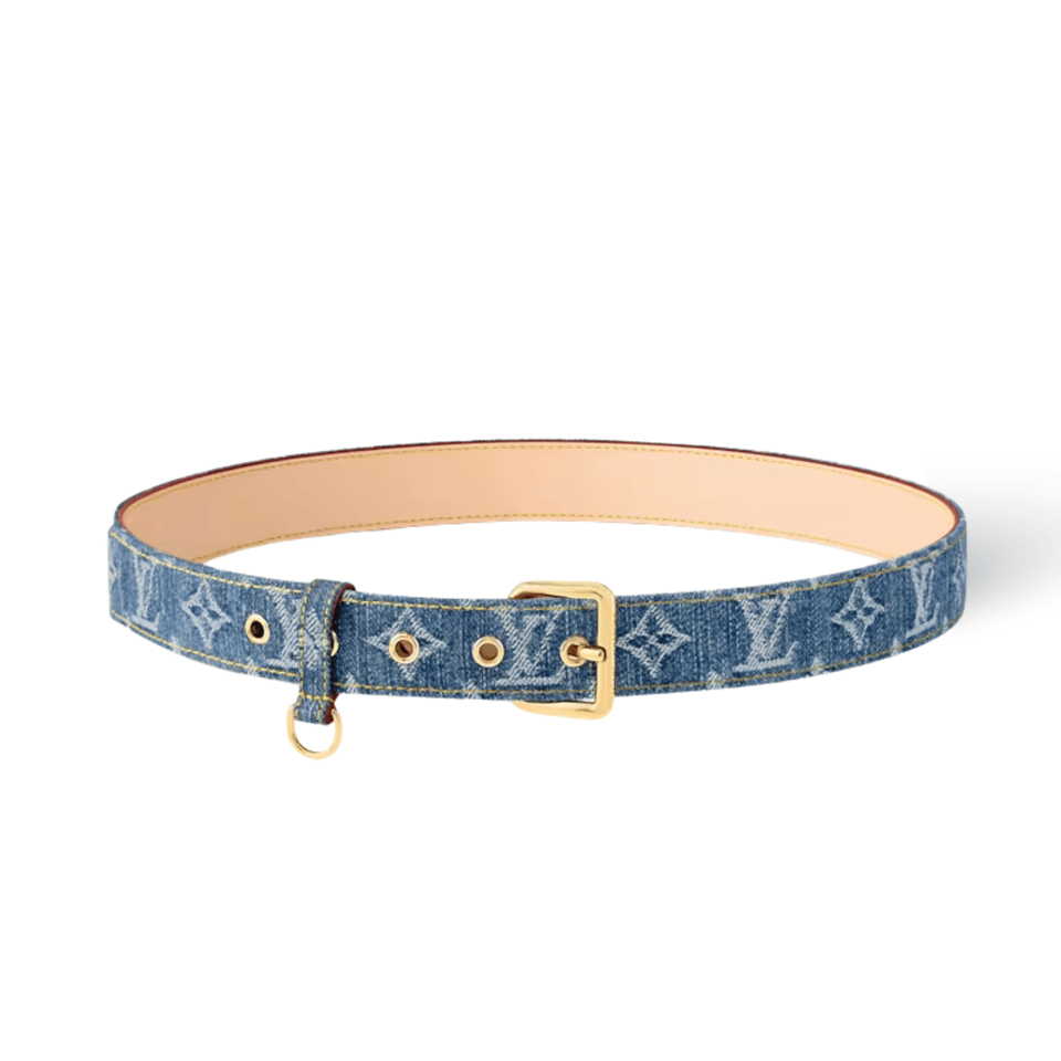Louis Vuitton LV Denim Bleu D-Ring 40mm Reversible Men Belt M4001V