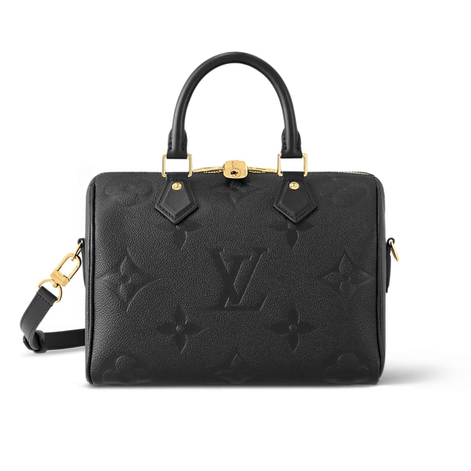 Louis Vuitton Speedy Bandoulière 25 Monogram Empreinte Tourterelle Black 25cm M59273 view 2
