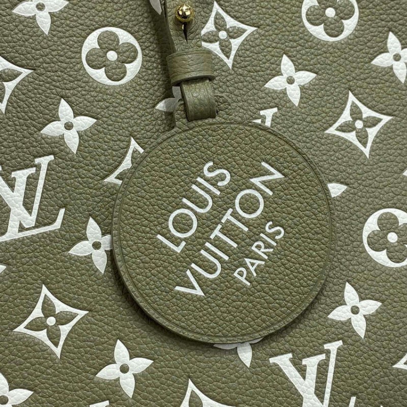 Louis Vuitton Onthego MM Tote Monogram Empreinte ‘Kaki Beige’ 35cm view 5