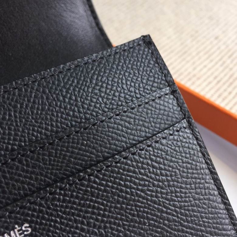 Hermès Epsom Calfskin Wallet with “H” Closure Black 12.4cm view 9