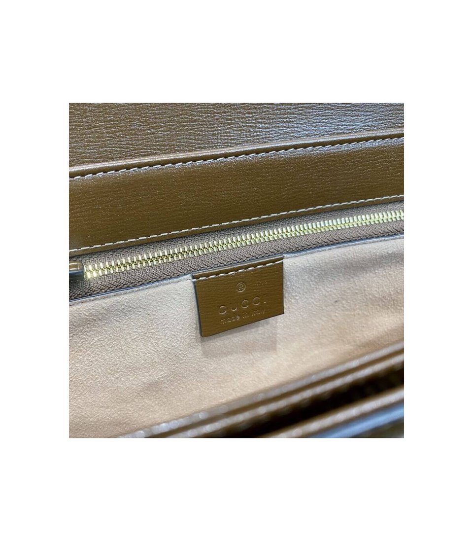 Gucci 1955 Horsebit Brown GG Supreme Canvas Shoulder Bag 25cm view 19