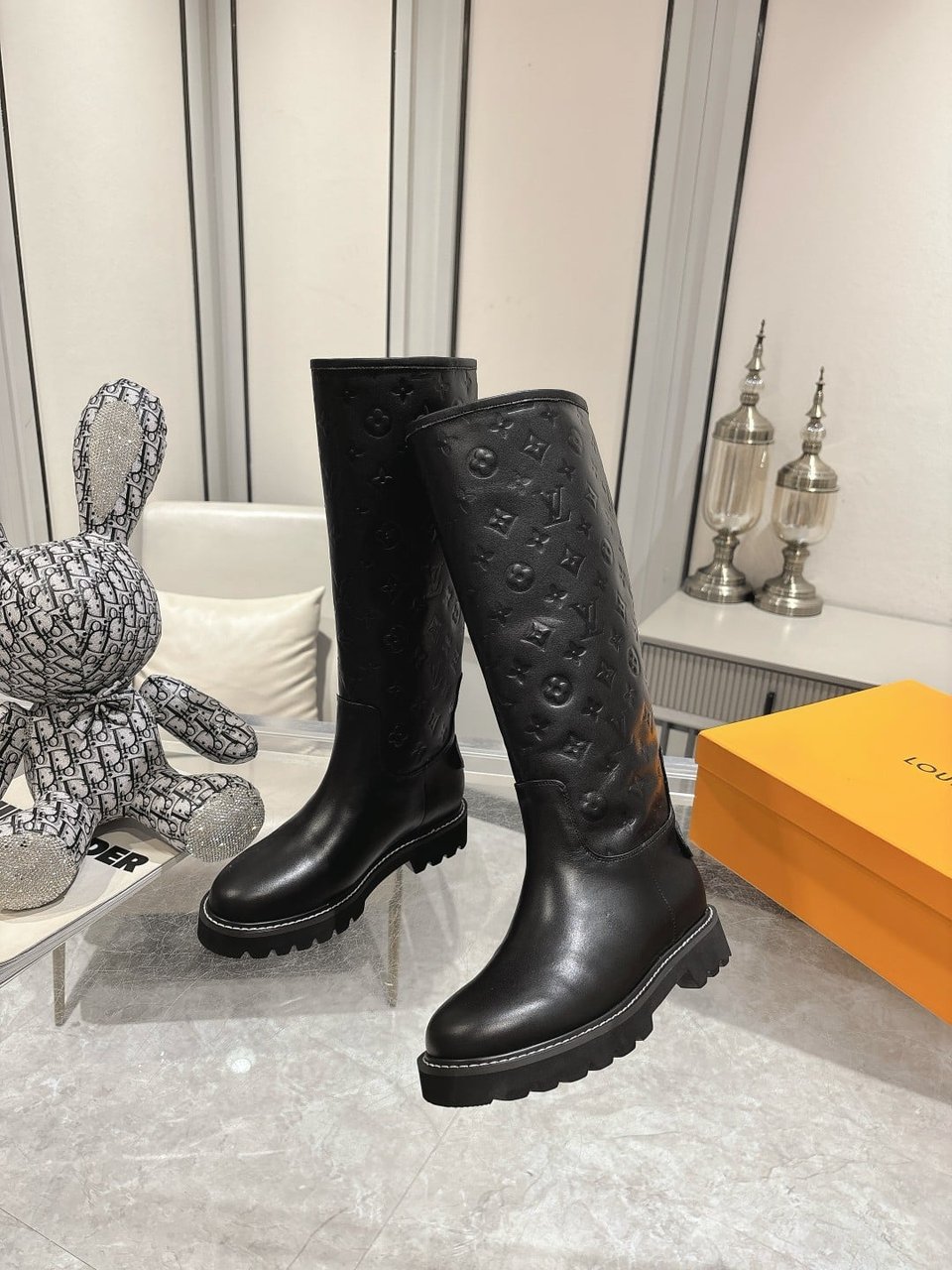 Louis Vuitton Territory Flat High Boot Black 1Add2X view 6