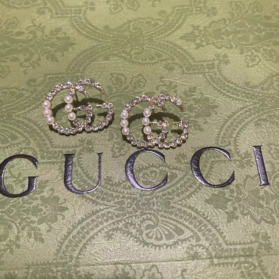 Gucci Gg Dinamond And Pearl Earrings view 3