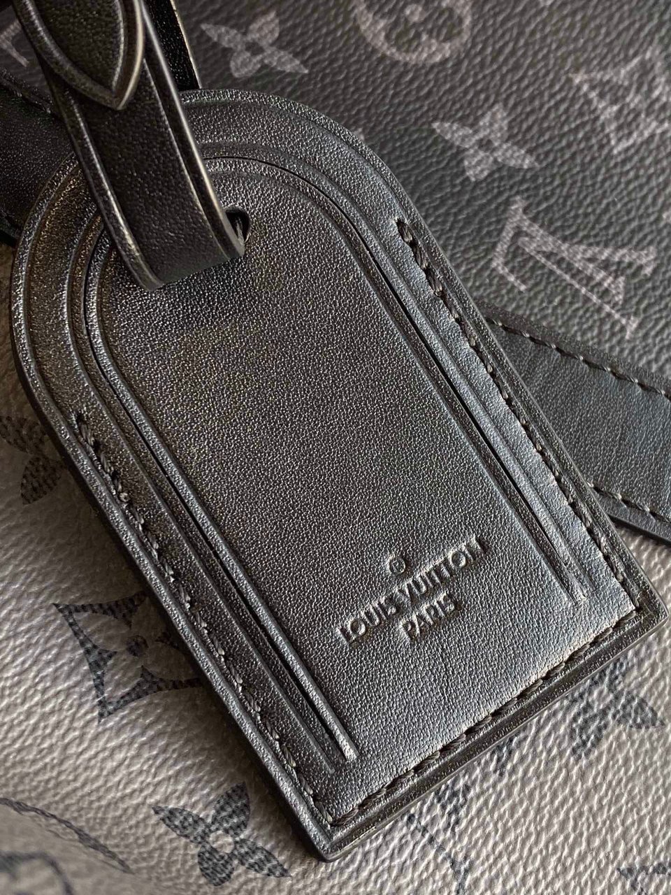 Louis Vuitton Keepall Bandouliere Monogram Eclipse Reverse 50 Gray 50cm M45392 view 13