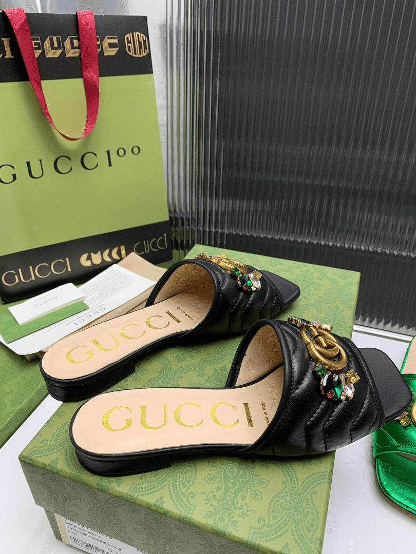 Gucci Women Black Slipper ?With Double G 655463 view 4