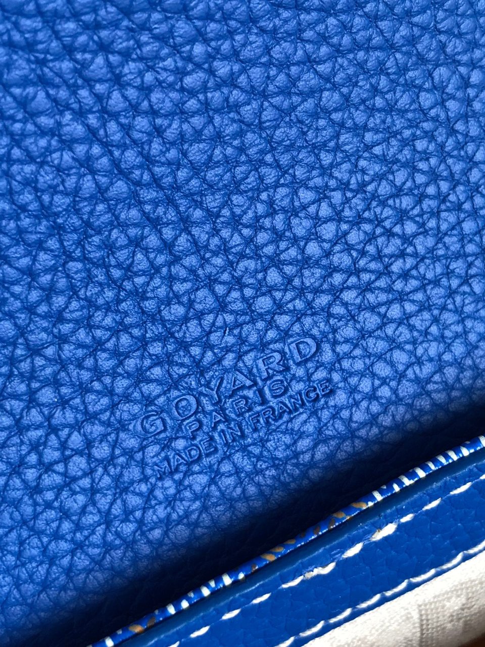 Goyard Grand Bleu 16cm Sapphire Blue Goyardine Canvas And Lambskin view 3