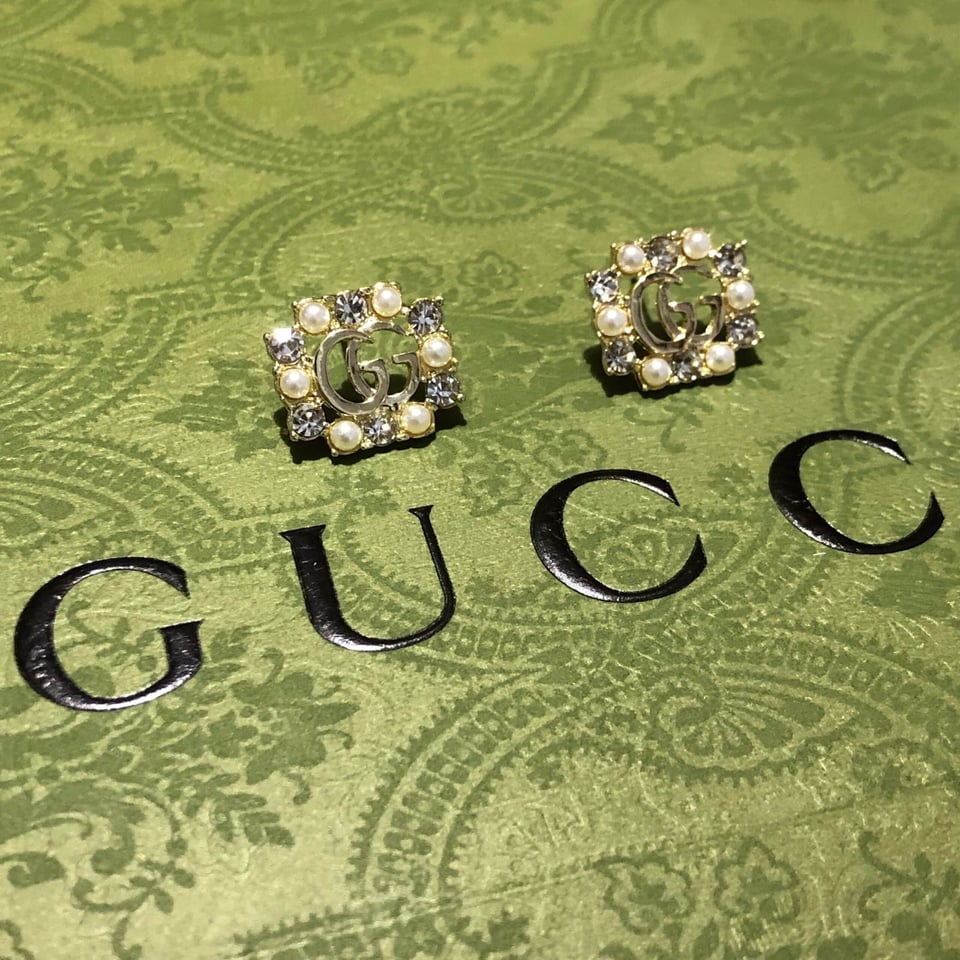 Gucci Gg Dinamond And Pearl Earrings view 2
