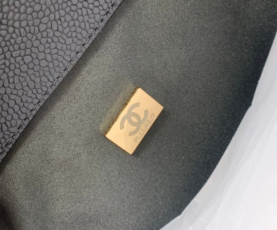 Chanel Grand Shopping Tote Bag 34Cm Black Caviar Gold Hardware view 9