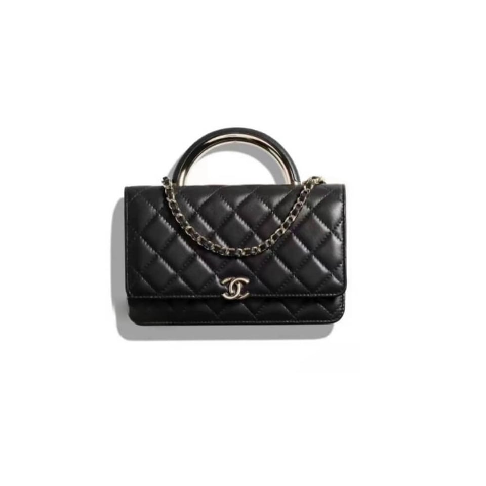 Chanel Wallet On Chain Top Handle Lambskin WOC view 2