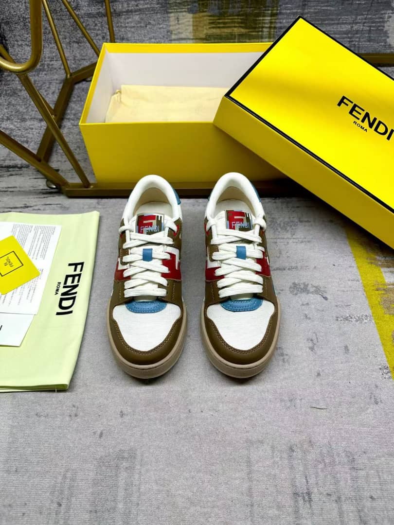 Fendi Match Low-Top Brown Sneaker view 4