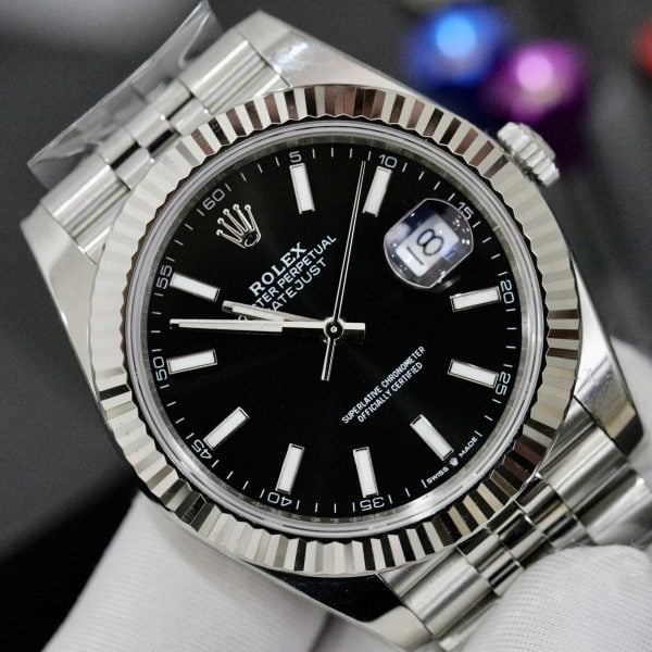 [Superclone] Rolex Datejust 41mm Bright Black Dial Jubilee 126334 view 4