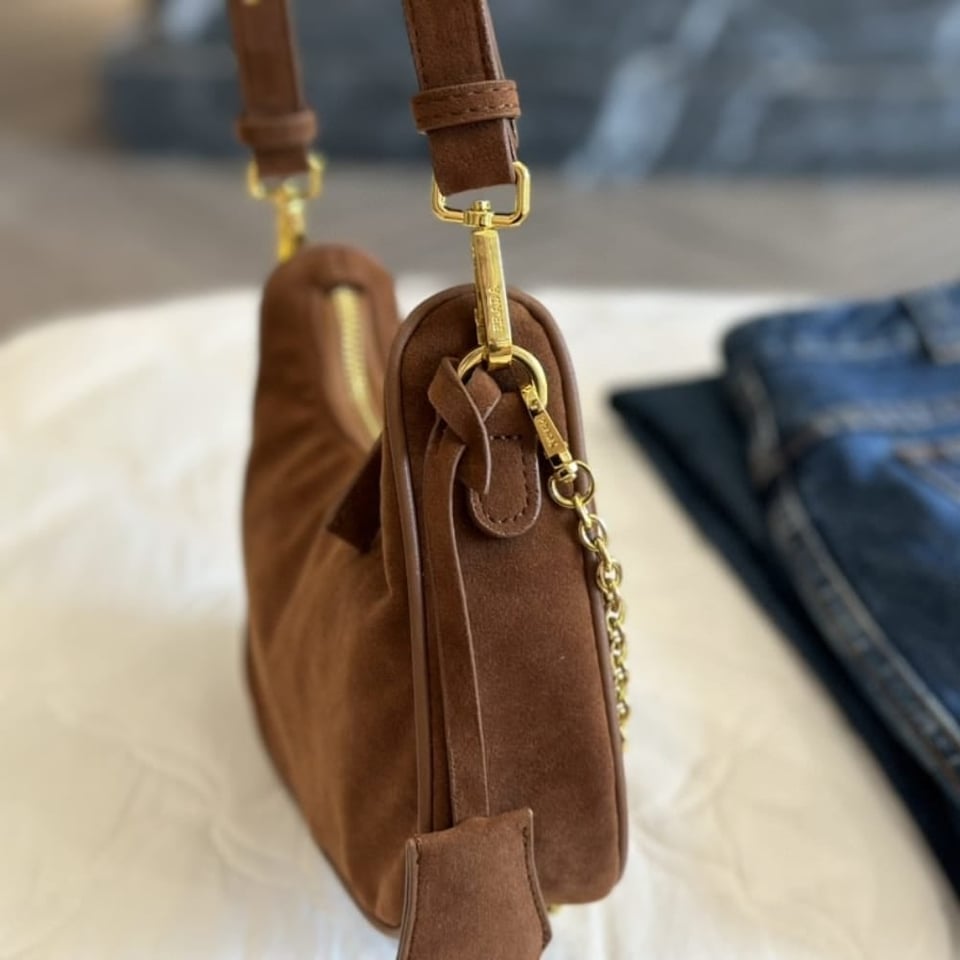 Prada Re Edition Suede Mini Bag Cocoa Brown 22Cm view 4
