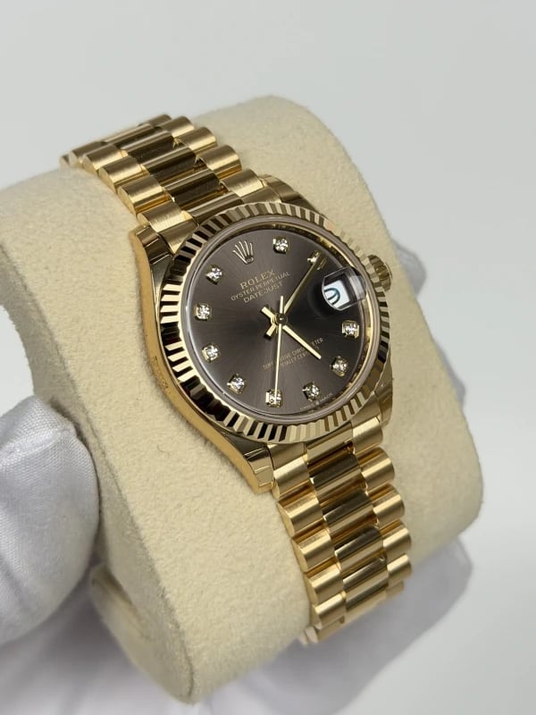 [Superclone] Rolex Datejust 31mm Dark Grey Dial Fluted President 278278 view 3