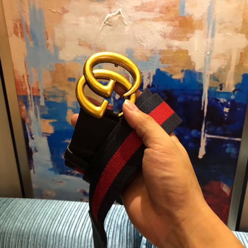 Gucci Nylon Web Belt With Double G Buckle 409416 view 7