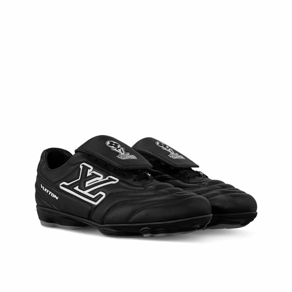 Louis Vuitton Footprint Soccer Sneaker Black 1Ahai9