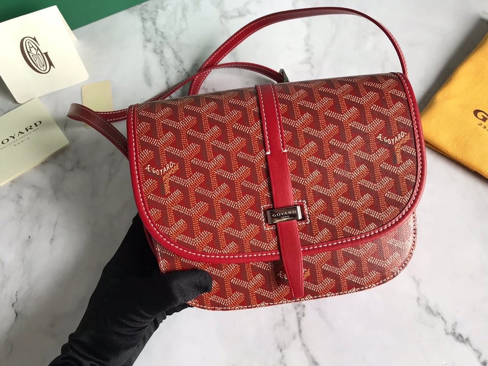 Goyard Belvedere Pm Bag 21Cm Red Canvas view 6
