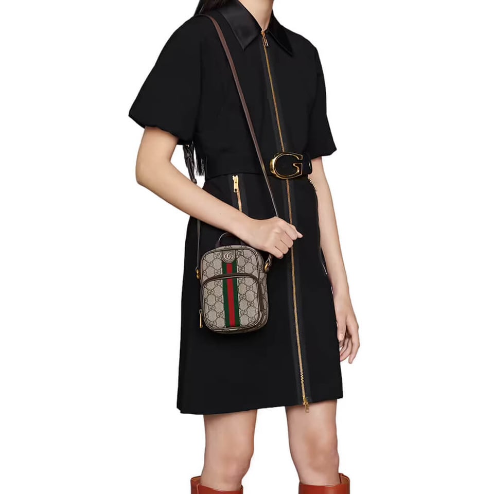 Gucci Ophidia Mini Bag Coffee view 3