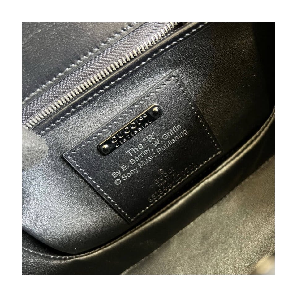Gucci Small Top Handle Bag with Bamboo Black view 11