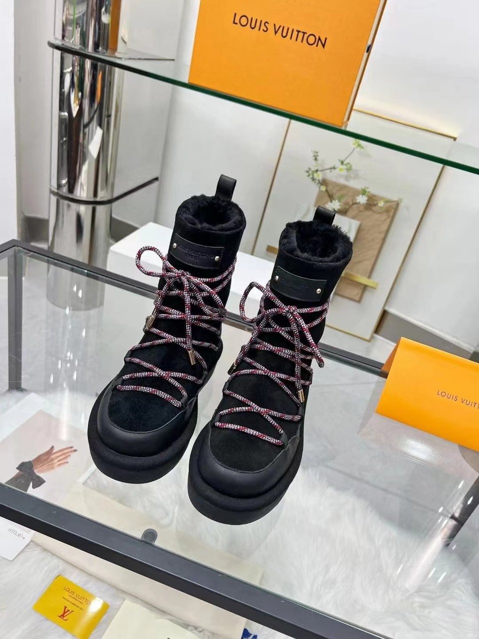 Louis Vuitton Aspen Platform Ankle Boot Black 1Ac75N view 6