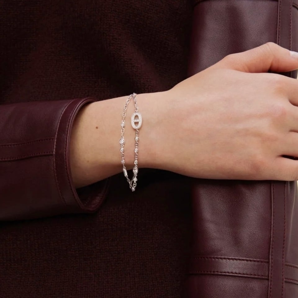 Hermes Crystals Bracelet Silver view 6