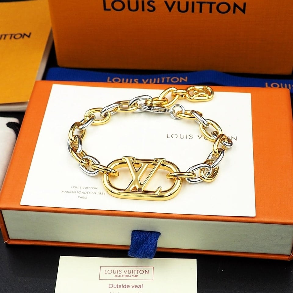 Louis Vuitton Everyday Chain Lv Bracelet Gold And Silver view 5